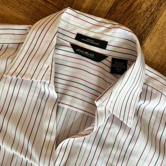Women's Eddie Bauer Wrinkle Resistant Striped Shirt Size Petite XS - Picture 1 of 6